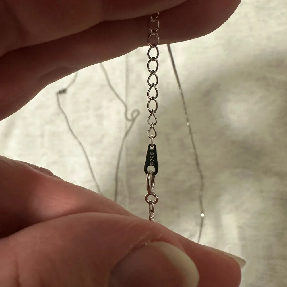 2 - Sterling Silver chain necklaces - Picture 4 of 4